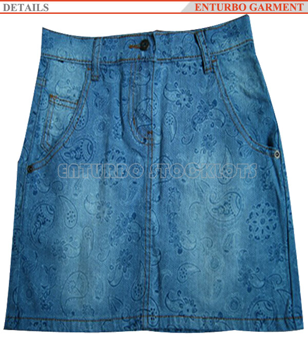 Women's denim skirt stock lot